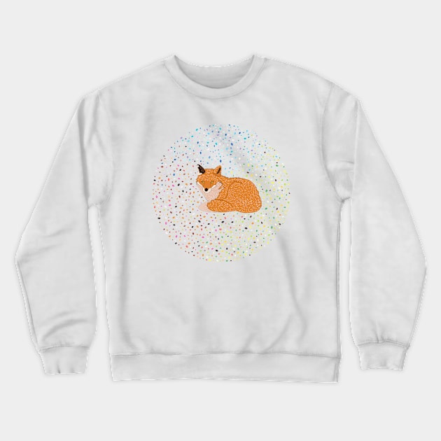 Fox Circle Crewneck Sweatshirt by Ornaart